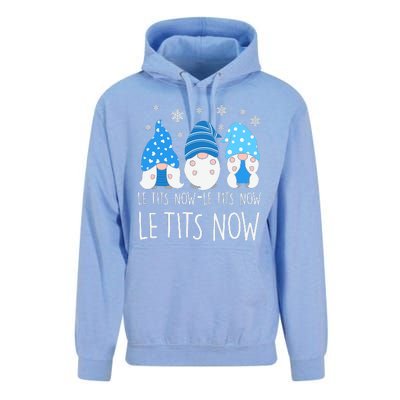 Le Tits Now Christmas Let It Snow Ugly Sweater Funny Party Unisex Surf Hoodie