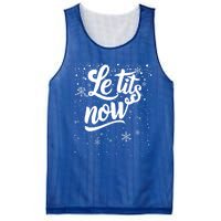 Le Tits Now Swooshed Text Design Christmas Xmas Adults Humor Great Gift Mesh Reversible Basketball Jersey Tank