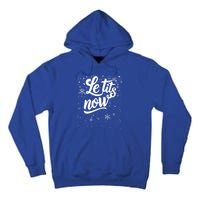 Le Tits Now Swooshed Text Design Christmas Xmas Adults Humor Great Gift Tall Hoodie