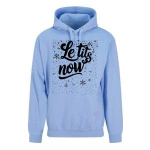 Le Tits Now Swooshed Text Design Christmas Xmas Adults Humor Great Gift Unisex Surf Hoodie