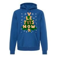 Le Tits Now Let It Snow Humor Christmas Funny Gift Premium Hoodie