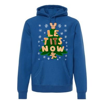 Le Tits Now Let It Snow Humor Christmas Funny Gift Premium Hoodie