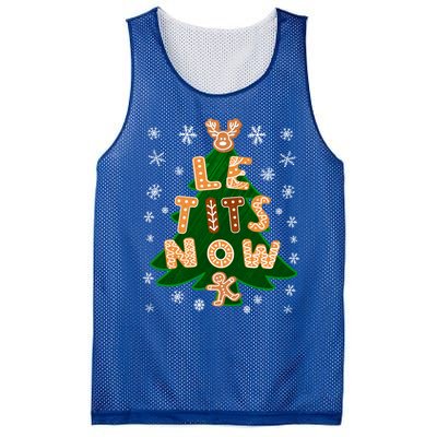 Le Tits Now Let It Snow Humor Christmas Funny Gift Mesh Reversible Basketball Jersey Tank