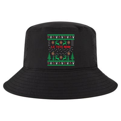 Le Tits Now Christmas Let It Snow Ugly Sweater Party Gift Cool Comfort Performance Bucket Hat