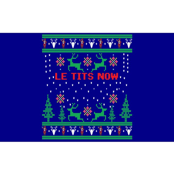 Le Tits Now Christmas Let It Snow Ugly Sweater Party Gift Bumper Sticker