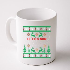 Le Tits Now Christmas Let It Snow Ugly Sweater Party Gift Coffee Mug