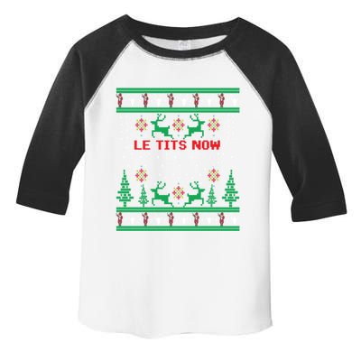 Le Tits Now Christmas Let It Snow Ugly Sweater Party Gift Toddler Fine Jersey T-Shirt