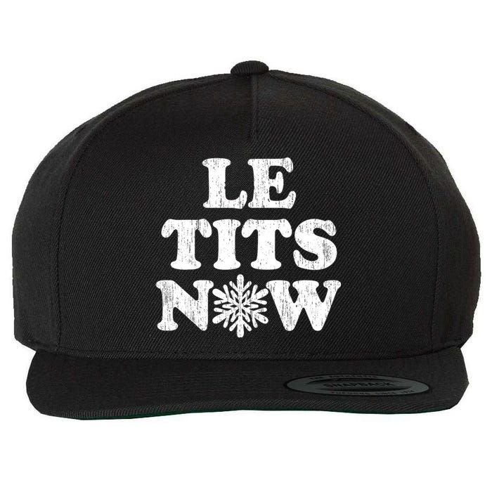 Le Tits Now Wool Snapback Cap