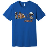 Love Turkey Nurse Life Leopard Nursing Thanksgiving Gift Premium T-Shirt