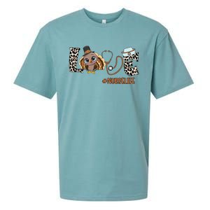 Love Turkey Nurse Life Leopard Nursing Thanksgiving Gift Sueded Cloud Jersey T-Shirt