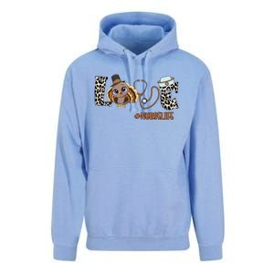 Love Turkey Nurse Life Leopard Nursing Thanksgiving Gift Unisex Surf Hoodie