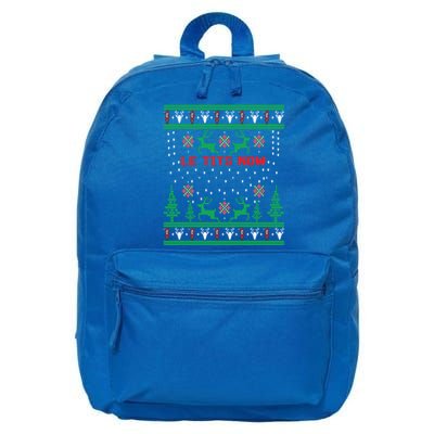 Le Tits Now Christmas Let It Snow Ugly Sweater Party Great Gift 16 in Basic Backpack