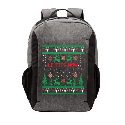 Le Tits Now Christmas Let It Snow Ugly Sweater Party Great Gift Vector Backpack