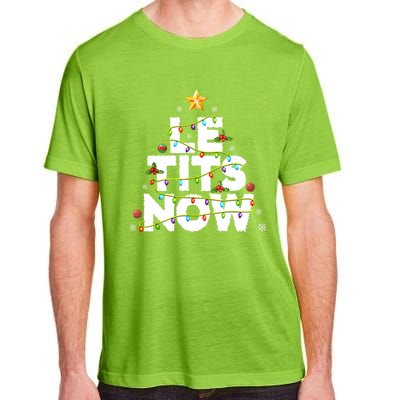 Le Tits Now Christmas Let It Snow Xmas Party Essential Adult ChromaSoft Performance T-Shirt