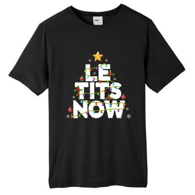 Le Tits Now Christmas Let It Snow Xmas Party Essential Tall Fusion ChromaSoft Performance T-Shirt