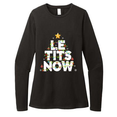 Le Tits Now Christmas Let It Snow Xmas Party Essential Womens CVC Long Sleeve Shirt