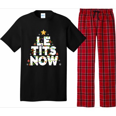 Le Tits Now Christmas Let It Snow Xmas Party Essential Pajama Set