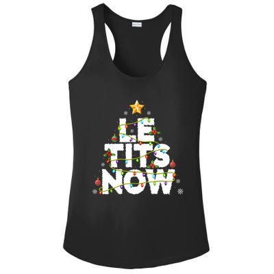 Le Tits Now Christmas Let It Snow Xmas Party Essential Ladies PosiCharge Competitor Racerback Tank