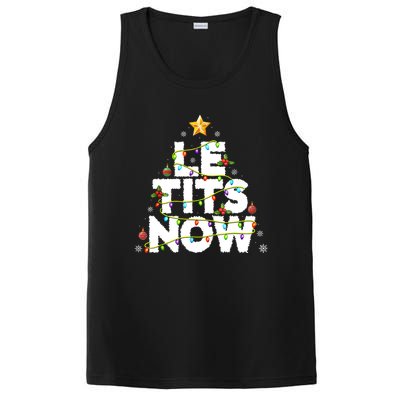 Le Tits Now Christmas Let It Snow Xmas Party Essential PosiCharge Competitor Tank