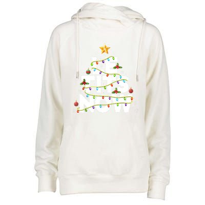 Le Tits Now Christmas Let It Snow Xmas Party Essential Womens Funnel Neck Pullover Hood