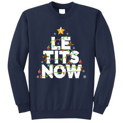 Le Tits Now Christmas Let It Snow Xmas Party Essential Sweatshirt