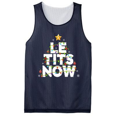 Le Tits Now Christmas Let It Snow Xmas Party Essential Mesh Reversible Basketball Jersey Tank