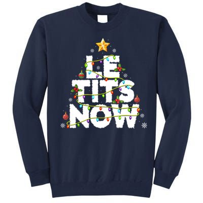 Le Tits Now Christmas Let It Snow Xmas Party Essential Tall Sweatshirt