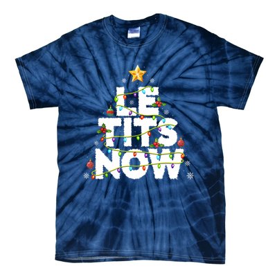 Le Tits Now Christmas Let It Snow Xmas Party Essential Tie-Dye T-Shirt