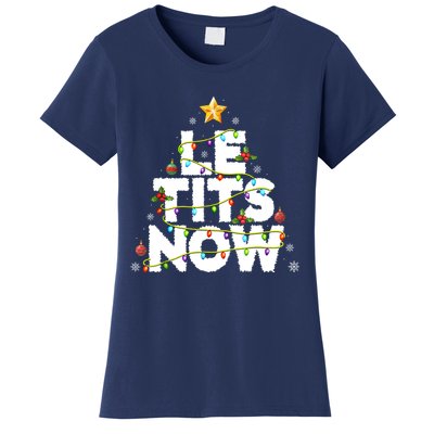 Le Tits Now Christmas Let It Snow Xmas Party Essential Women's T-Shirt