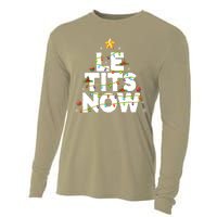 Le Tits Now Christmas Let It Snow Xmas Party Essential Cooling Performance Long Sleeve Crew