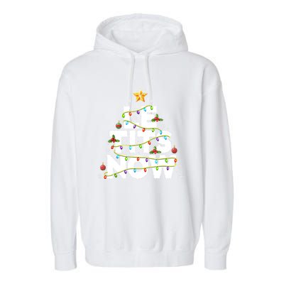 Le Tits Now Christmas Let It Snow Xmas Party Essential Garment-Dyed Fleece Hoodie