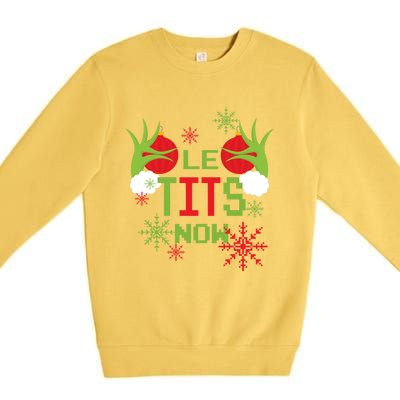 Le Tits Now Christmas Ugly Sweater Classic Premium Crewneck Sweatshirt