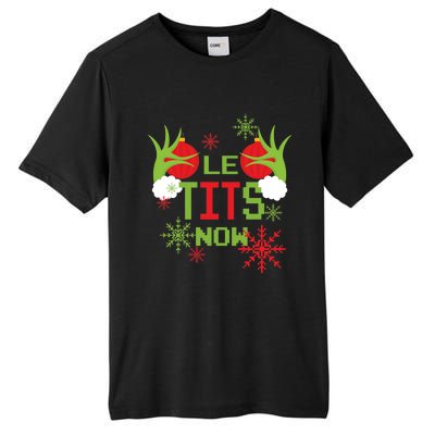 Le Tits Now Christmas Ugly Sweater Classic Tall Fusion ChromaSoft Performance T-Shirt