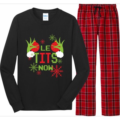 Le Tits Now Christmas Ugly Sweater Classic Long Sleeve Pajama Set