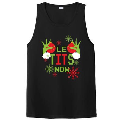 Le Tits Now Christmas Ugly Sweater Classic PosiCharge Competitor Tank