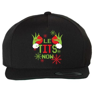 Le Tits Now Christmas Ugly Sweater Classic Wool Snapback Cap