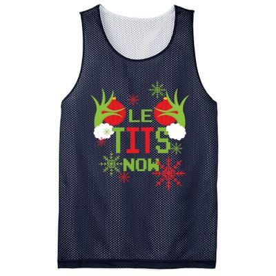 Le Tits Now Christmas Ugly Sweater Classic Mesh Reversible Basketball Jersey Tank