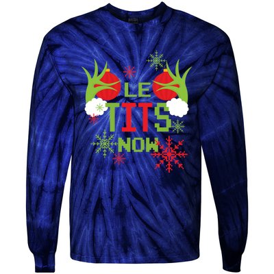 Le Tits Now Christmas Ugly Sweater Classic Tie-Dye Long Sleeve Shirt