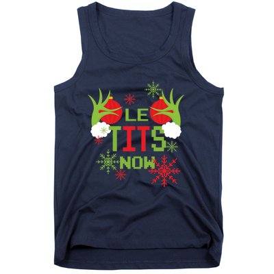 Le Tits Now Christmas Ugly Sweater Classic Tank Top