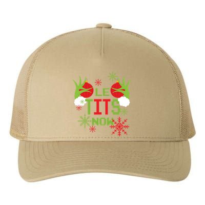 Le Tits Now Christmas Ugly Sweater Classic Yupoong Adult 5-Panel Trucker Hat