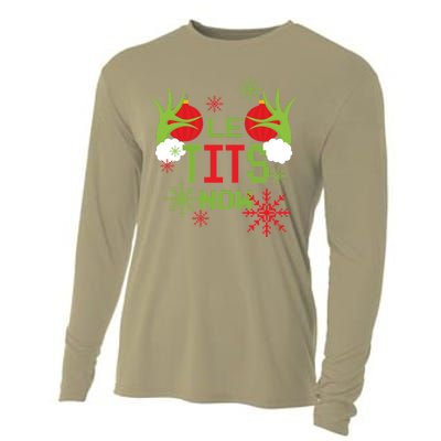 Le Tits Now Christmas Ugly Sweater Classic Cooling Performance Long Sleeve Crew