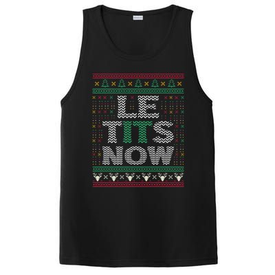 Le Tits Now Christmas Let It Snow Ugly Sweater Funny Party PosiCharge Competitor Tank