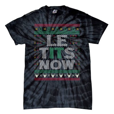 Le Tits Now Christmas Let It Snow Ugly Sweater Funny Party Tie-Dye T-Shirt