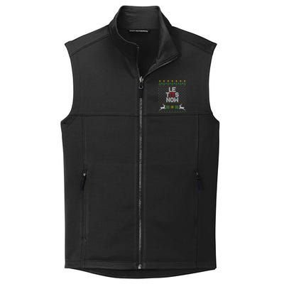 Le Tits Now Christmas Let It Snow Ugly Christmas Sweater Collective Smooth Fleece Vest