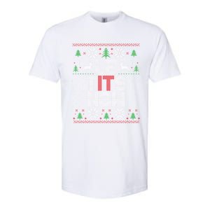 Le Tits Now Christmas Let It Snow Ugly Christmas Sweater Softstyle CVC T-Shirt