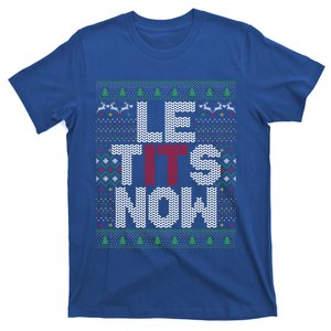 Le Tits Now Funny Christmas Let It Snow Adult Ugly Christmas Gift T-Shirt