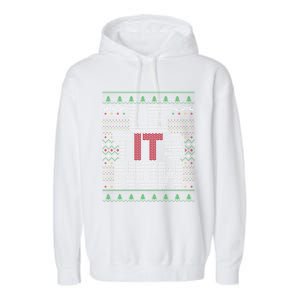 Le Tits Now Funny Christmas Let It Snow Adult Ugly Christmas Gift Garment-Dyed Fleece Hoodie