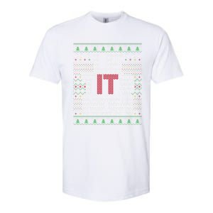 Le Tits Now Funny Christmas Let It Snow Adult Ugly Christmas Gift Softstyle CVC T-Shirt