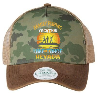 Lake Tahoe Nevada Family Fishing Vacation Sunset Design Legacy Tie Dye Trucker Hat