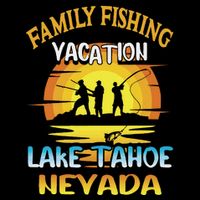 Lake Tahoe Nevada Family Fishing Vacation Sunset Design Mug